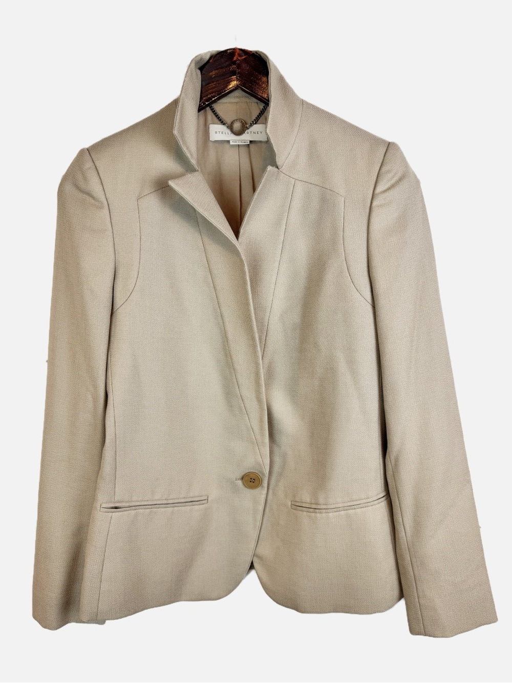 Stella McCartney | Tan Pop Collar Blazer, EU 40